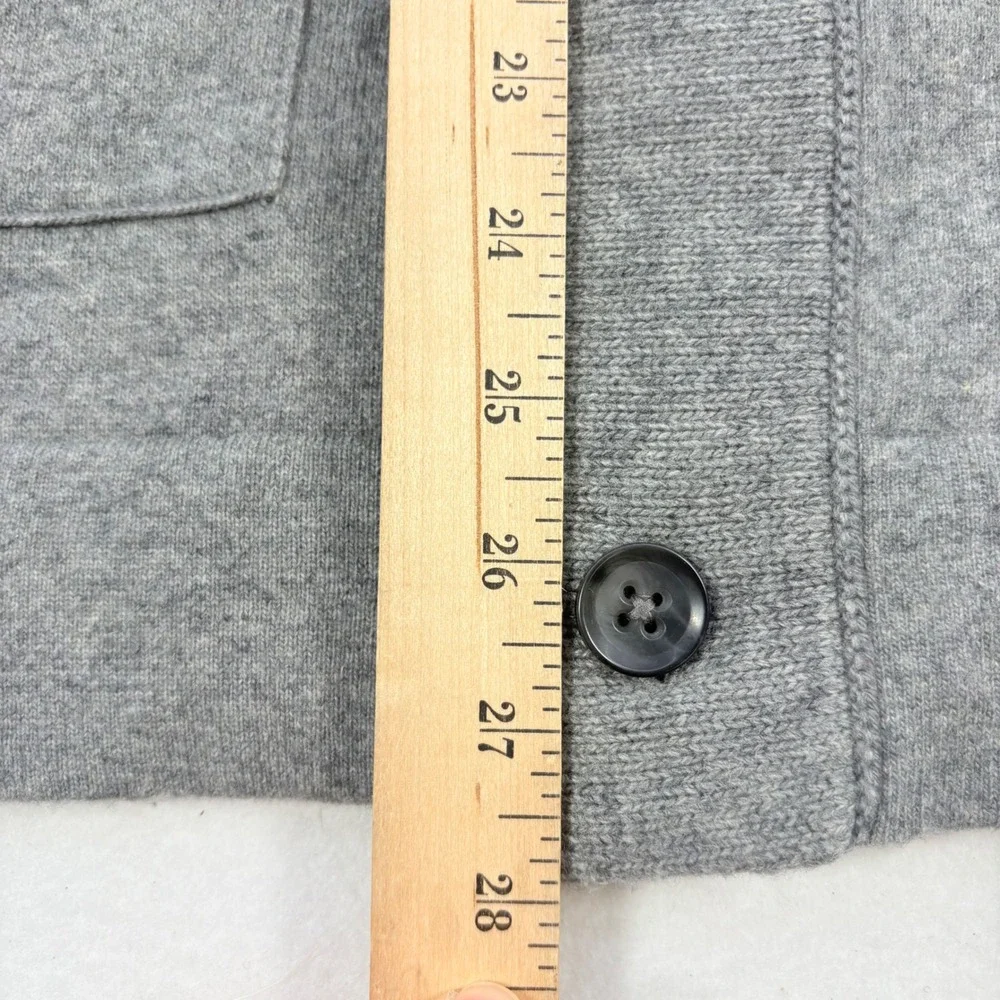 Banana Republic Cardigan Mens L Gray Italian Yarn Shawl Collar Layer Preppy